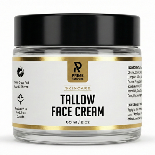 jar of prime renders tallow face cream made from grass-fed beef tallow